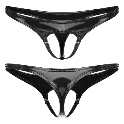 Wetlock Crotchless Black Thong - Image 2