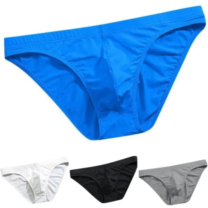 Solid Color Bulge Pouch Briefs - Image 6