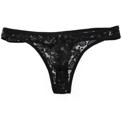 Sheer Floral Lace Thongs - Image 7