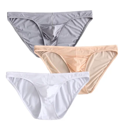 Simple Casual Plain Color Briefs - Image 2