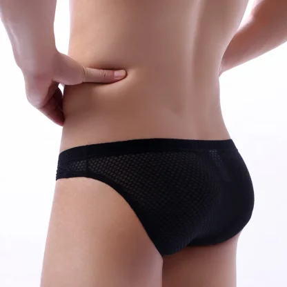 Low-rise Mesh Plain Color Brief - Image 8