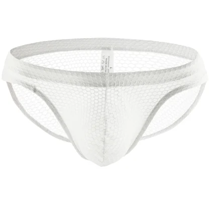 Low-rise Mesh Plain Color Brief - Image 15