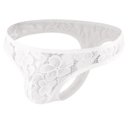 Sheer Floral Lace Thongs - Image 3